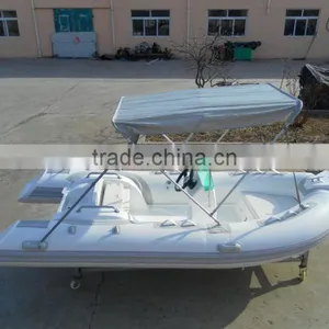 Hot Sale 3.9m PVC or Hypalon Luxury Fibergrass RIB Boat thumbnail-1