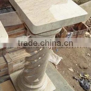 A GRADE VERONA BEIGE MARBLE PEDESTALS thumbnail-1