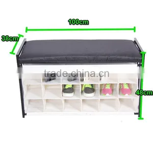 VIVINATUR Shoe Bench Holds up to 18 Pairs Shoes Rack With Oxford Material thumbnail-2