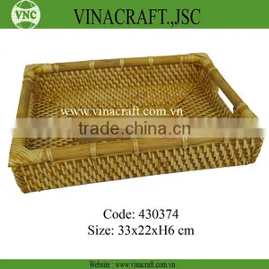 Rectangular Rattan Tray Wholesale thumbnail-1