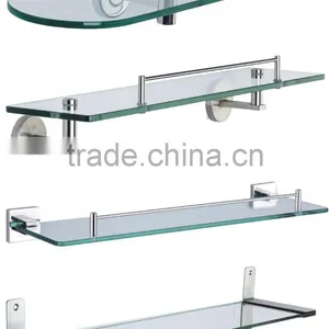 2016 Bathroom Stainless Steel Wall Mounted Corner Glass Shelf thumbnail-3