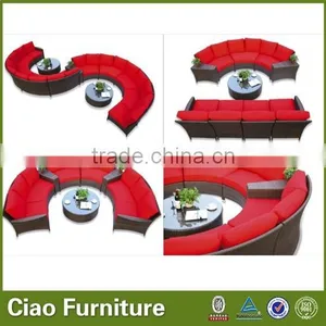Outdoor Furniture Fabric Outdoor Half Round Sofa Set thumbnail-4