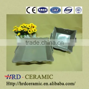 Wholesale Daily Use Colored Square Porcelain Cute Bakeware With Two Handle thumbnail-1