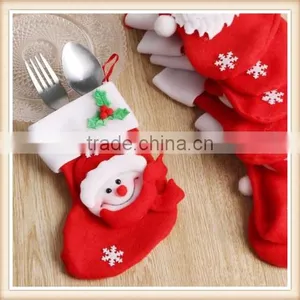 NEW 4 Christmas Table Decor Silverware Tableware Holder Socks Candy Stock thumbnail-5
