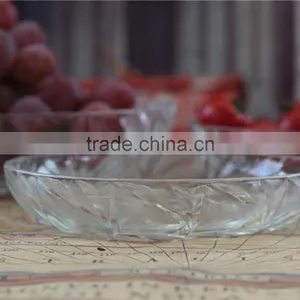 Deep Round Glass Plate Set With Golden Plating Metal Holder thumbnail-3