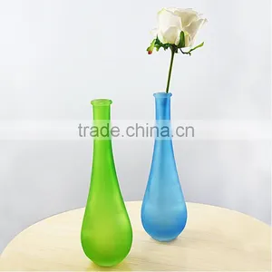 Frosted Colored Glass Material Home Goods Decorative Vase thumbnail-6