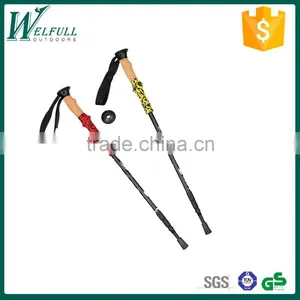 Light Weight Trekking Pole, Cork Grip, Antislip EVA, Internal Lock, SZ15525 thumbnail-1