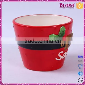 Garden Decoration Ceramic Christmas Flowerpot thumbnail-4