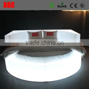 New Design Luxury Circle Shape Hotel Bed Hotel Extra Bed With 16 Colors Changing Led Light thumbnail-2