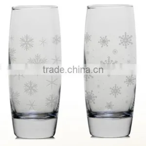10oz 12oz Christmas Snow Color Prinitng Drinking Glass Water Glass Cup Juice Cup thumbnail-1