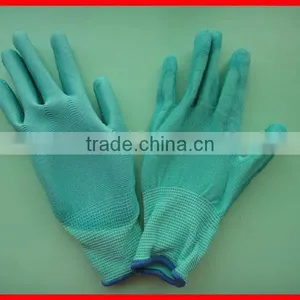 Green pu Coated Glove Polyster Liner thumbnail-1