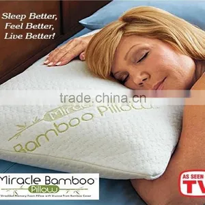 King and Queen Size Pillow Custom Bamboo Bed Rest Pillow With Washable Cover Memory Foam Pillows. thumbnail-2