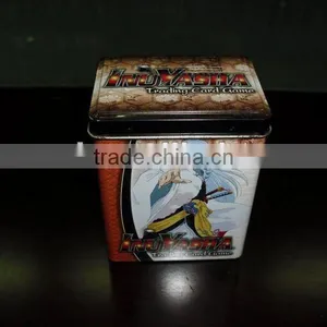 Playing Cards Tin Case With Hinged Lid, Card Box thumbnail-1