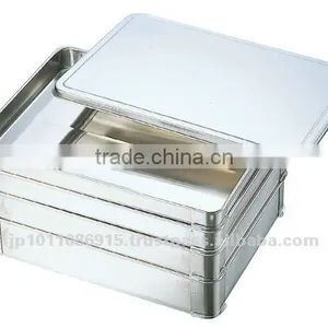 SUS304 Stainless Steel Food Tray and Lid for Dumpling Gyoza Container thumbnail-1