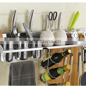 Cheap Oem High End Multi 304 Stainless Steel Wall Mounted Storage Holder Rack as Seen on tv thumbnail-2