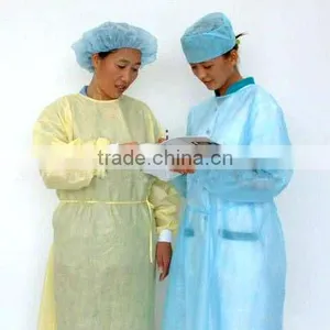 Disposable Pp/Sms Blue Surgical Gown/ Isolation Gown Patient Gown With Elastic And Knit Cuff thumbnail-3