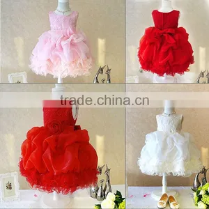 Free Shipping! New Arrival Sleeveless Fresh Girl Wedding Dresses,girls Party Dress Baby Girl Dress for Children 3-8 Years Old thumbnail-1