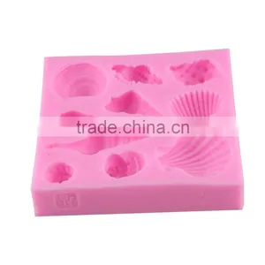 Silicone Cake Mold Fondant Cake Decoration - Baking Tools of Conch Shells of Marine Wind Starfish 1688 Agent thumbnail-3