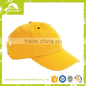 Yellow Sports Hats 6 Panel Baseball Cap With Pocket thumbnail-1