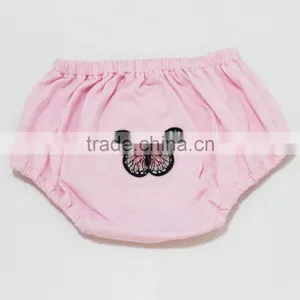 2017 New Arrival Solid Color Cute Baby Cotton Embroidery Bloomer thumbnail-3