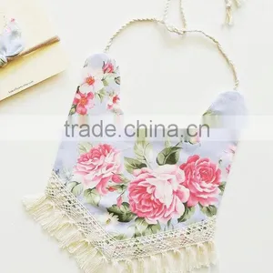 Baby Bandana Drool Bibs Tassel Kids Feeding Baby Boutique Floral Bibs thumbnail-6