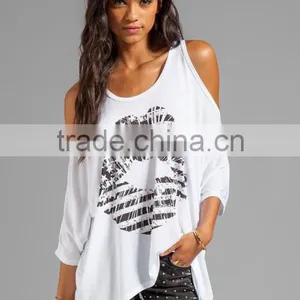 Open Shoulder Oversized Tank Top thumbnail-1