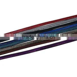 Purple Clear Rhinestones Leather Cord Flat Jewelry PU Rope thumbnail-2
