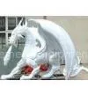 Customized Animal Fiberglass Statues Amusement Park White Dragon thumbnail-1