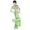 Slim Fit Crystal Cotton Belly Dance Practice Costumes Suit In Green , Purple , Rose thumbnail-1