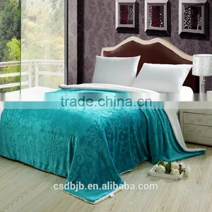 China Suppliers Good Quality Luxury Cyan Thermal Sherpa Blanket New Product 2016 thumbnail-1