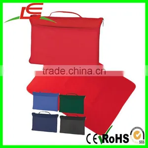Fleece And Polyester Self-Contained Carrying Bag Travel Blanket With Zippered Closure thumbnail-1