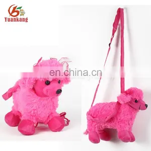 Creative Factory Price Stuffed Animal Shaped Plush Dog Handbag for Kids thumbnail-1