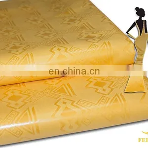 Best Selling African Jacquard Cotton Textile Fabric New Damask Bazin Wedding Party thumbnail-1