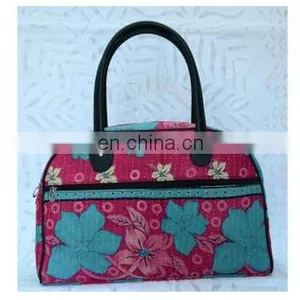 Cotton Kantha Handbag Made From Vintage Kantha Quilts thumbnail-1