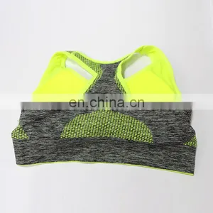 2017 China Wholesale Women Sexy Fashion Seamless Marled Racerback Custom Sports Bra thumbnail-5