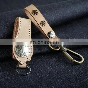 PROMOTIONAL KEYRING FACTORY SALE VINTAGE LEATHER KEYCHAIN thumbnail-1