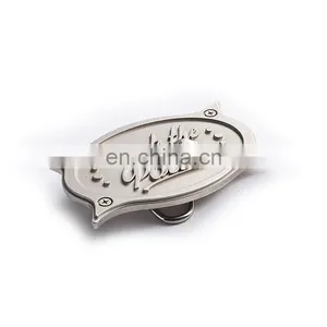 Silver Practical Custom Metal 3d Belt Buckle Fastener thumbnail-4