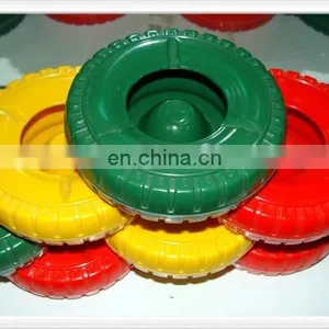 Pocket Ashtray Plastic Ashtray Portable Ashtray in Tyre Design Blue Color thumbnail-1