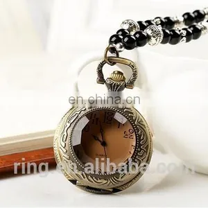 Vintage Design New Artistic Bead Chain Pocket Brass Watch thumbnail-5