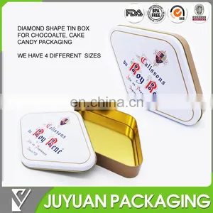 Diamond Shape Custom Design Metal Tinned Chocolate Packaging Box Packaging thumbnail-1