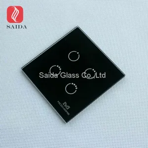 Custom Black 3mm 4mm 86*86 Glass Panel for Touch Switch thumbnail-2