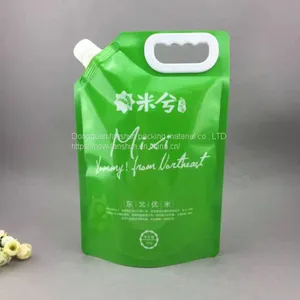 Composite High Quality Rice Packaging Bag _ Portable Food Plastic Color Printed Rice Fragrance Rice Bag Suction Bag thumbnail-1