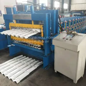 Three Layer Corrugated Roof Tile Roll Forming Machine Aluminum Metal Roofing Sheet Making Machine thumbnail-2