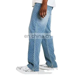 DiZNEW New Designer Light Blue Super Distressed Jeans For Man thumbnail-2