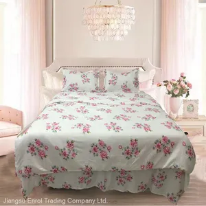 4pcs 100% Polyester Printed Microfibre Bed Sheet Bedding Set Quality Choice thumbnail-1