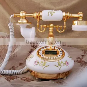 Basic Corded Antique Brass Telephone thumbnail-1