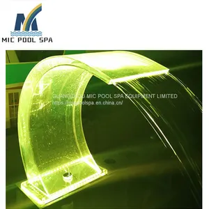 Outdoor Garden Water Fountain Transparent Acrylic Led Waterfall Spillway Pool Fountains And Waterfalls thumbnail-5
