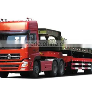 Strong Loading Capacity Dongfeng Tri-axle Semi-trailer/Low Bed Semi-trailer/for Construction Machinery Transport thumbnail-1