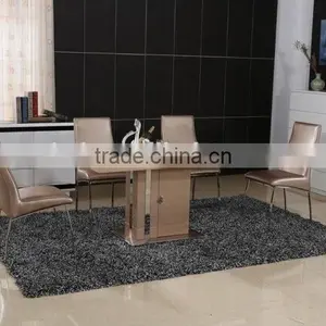 Hot Sale Modern Tempered Glass Dining Table With Extension thumbnail-1