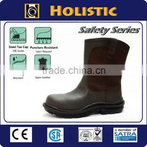 Best Quality Brown Color Pull-up Rubber Sole Safety Rigger Boots thumbnail-1